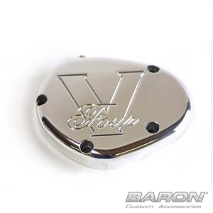 NUDE PULLEY COVER - FLAME by - Baron Custom Accessories